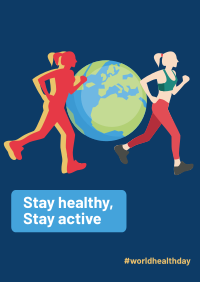 World Health Fitness Poster Design