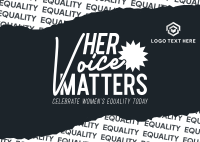 Women's Voice Celebration Postcard Design