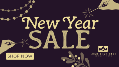 Rustic New Year Sale Facebook event cover Image Preview