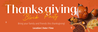 Thanksgiving Block Party Twitter header (cover) Image Preview