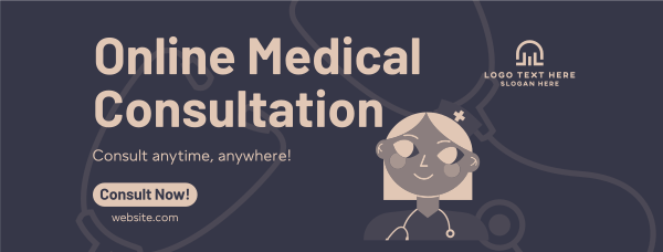 Online Medical Consultation Facebook Cover Design Image Preview