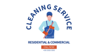 Janitorial Service Facebook Event Cover Design