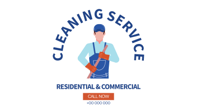 Janitorial Service Facebook Event Cover Image Preview