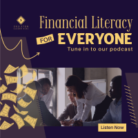 Financial Literacy Podcast Instagram Post Design