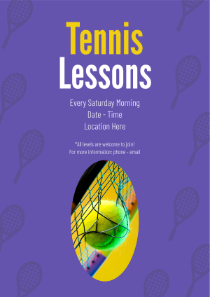 Tennis Lesson Flyer Image Preview