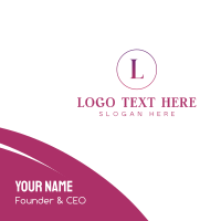 Feminine Gradient G Business Card Design