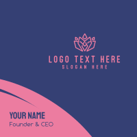 Pink Lotus Flower Business Card Design