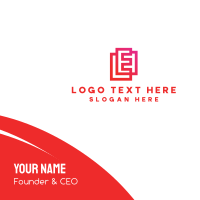 L&E Letters Business Card Design