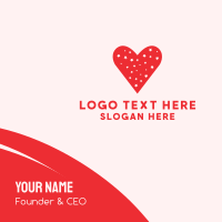 Star Red Love Heart Business Card Design