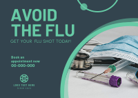 Get Your Flu Shot Postcard Design
