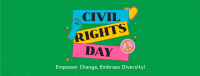 Bold Civil Rights Day Stickers Facebook Cover Image Preview