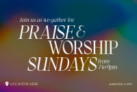 Sunday Worship Pinterest Cover Design