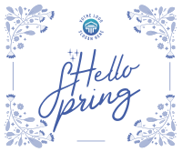 Floral Hello Spring Facebook Post Design
