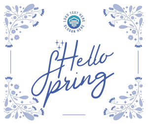 Floral Hello Spring Facebook post Image Preview