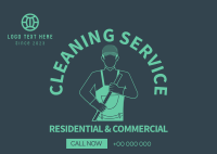 Janitorial Service Postcard Image Preview