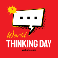 Comic Thinking Day Instagram Post Design