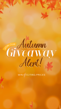 Autumn Giveaway Alert Facebook Story Design