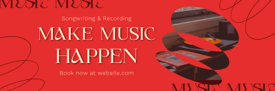 Songwriting & Recording Studio Twitter header (cover) Image Preview