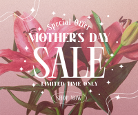 Sale Mother's Day Flowers  Facebook Post Design