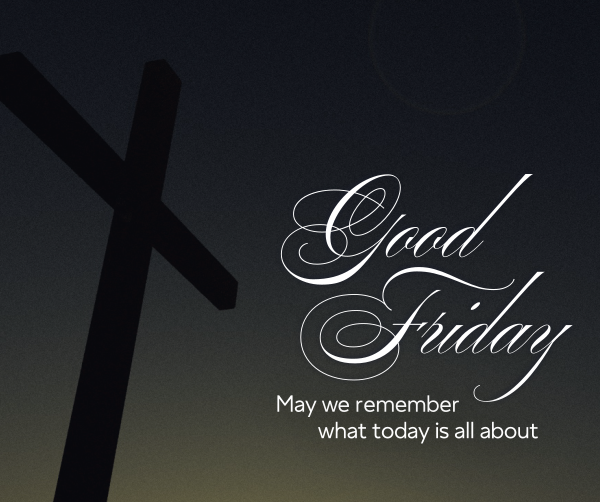 Good Friday Crucifix Greeting Facebook Post Design