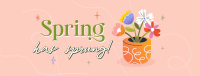 Spring Flower Pot Facebook cover Image Preview