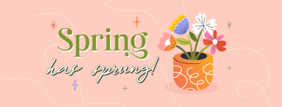 Spring Flower Pot Facebook cover Image Preview