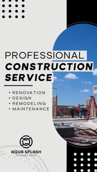 Modern Construction Service TikTok Video Image Preview