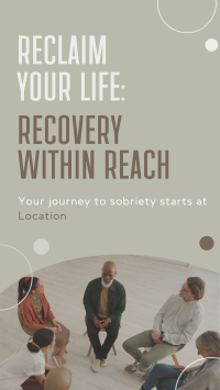 Peaceful Sobriety Support Group YouTube Short Design