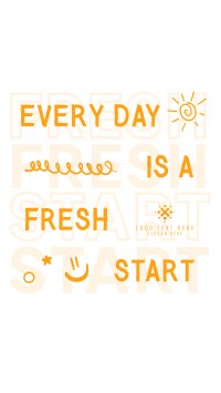Fresh Start Quote Facebook Story Design