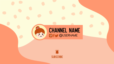 Peach Personal Channel YouTube cover (channel art) Image Preview
