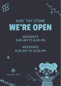 Toy Shop Hours Flyer Design