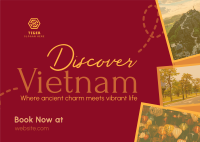 Vietnam Travel Tour Scrapbook Postcard Design