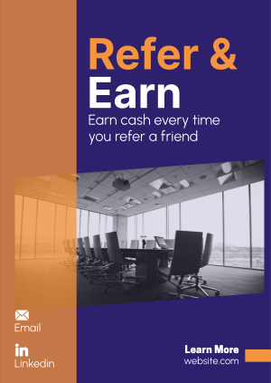 Minimalist Refer and Earn Poster Image Preview