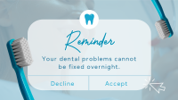 Dental Reminder Animation Design