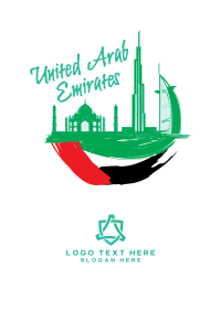 UAE City Scribbles Poster Design