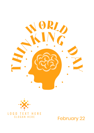 Thinking Day Silhouette Flyer Image Preview