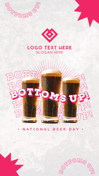 Bottoms Up this Beer Day Facebook Story Design