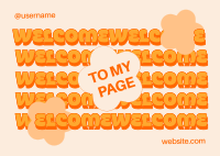 Quirky Welcome to My Page Postcard Design