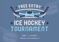 Ice Hockey Tournament Postcard Image Preview