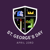 St. George's Day Shield Instagram Post Design