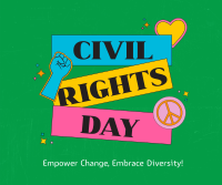 Bold Civil Rights Day Stickers Facebook Post Design