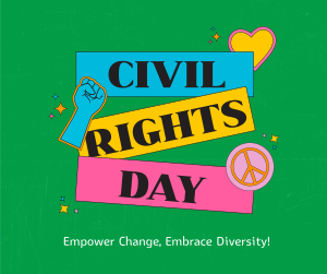 Bold Civil Rights Day Stickers Facebook post Image Preview