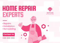 Home Repair Experts Postcard Image Preview