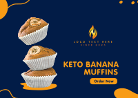 Keto Banana Muffins Postcard Image Preview