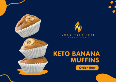 Keto Banana Muffins Postcard Image Preview