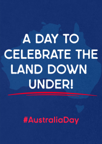 Australian Day Map Poster Design