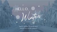 Minimalist Winter Greeting Facebook Event Cover Design