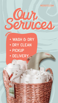 Swirly Laundry Services Instagram Story Design
