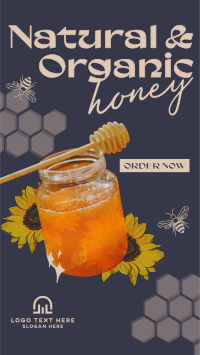 Delicious Organic Pure Honey TikTok Video Design