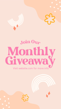 Monthly Giveaway TikTok Video Image Preview